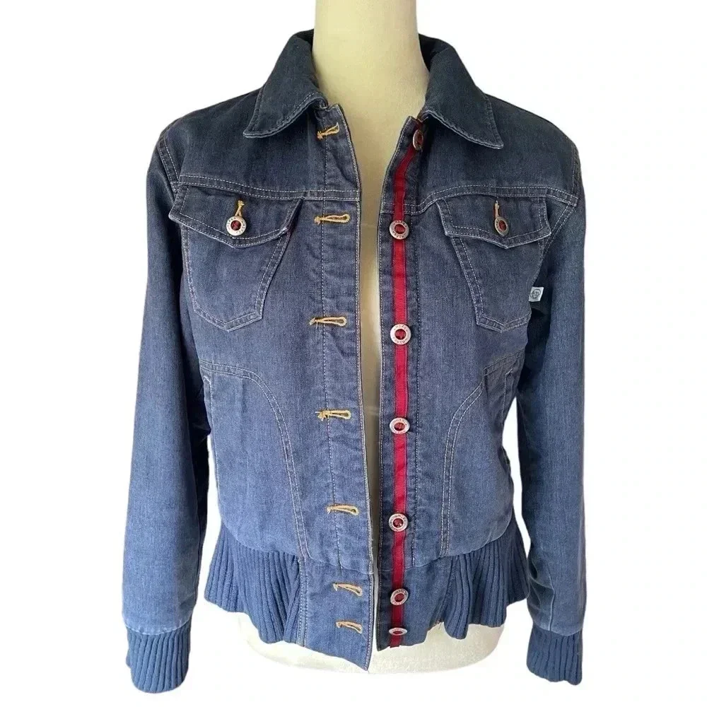Patagonia Denim Jean Jacket Women Size S Classic Cozy Vintage W’s High Wire Hem